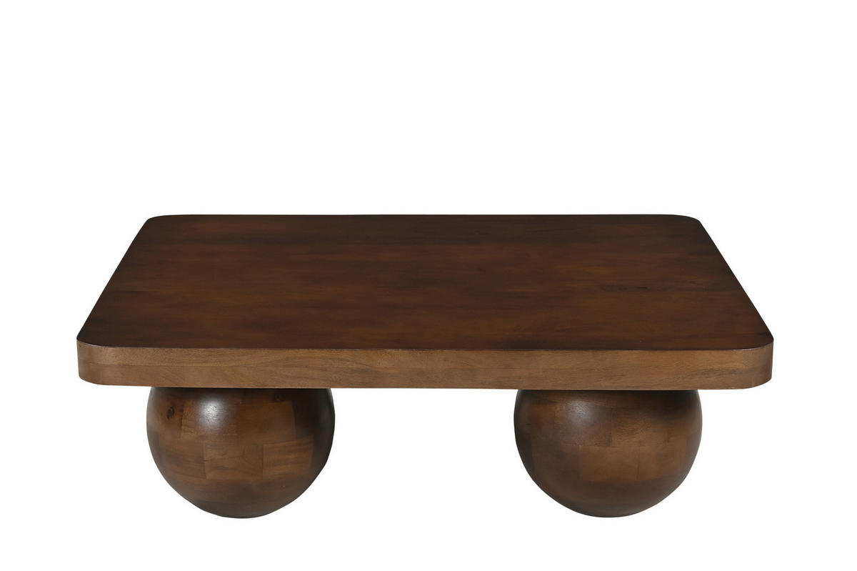 COUCHTISCH Mangoholz massiv 90/90/28 cm rechteckig Braun  - Braun, Design, Holz (90/90/28cm) - MID.YOU