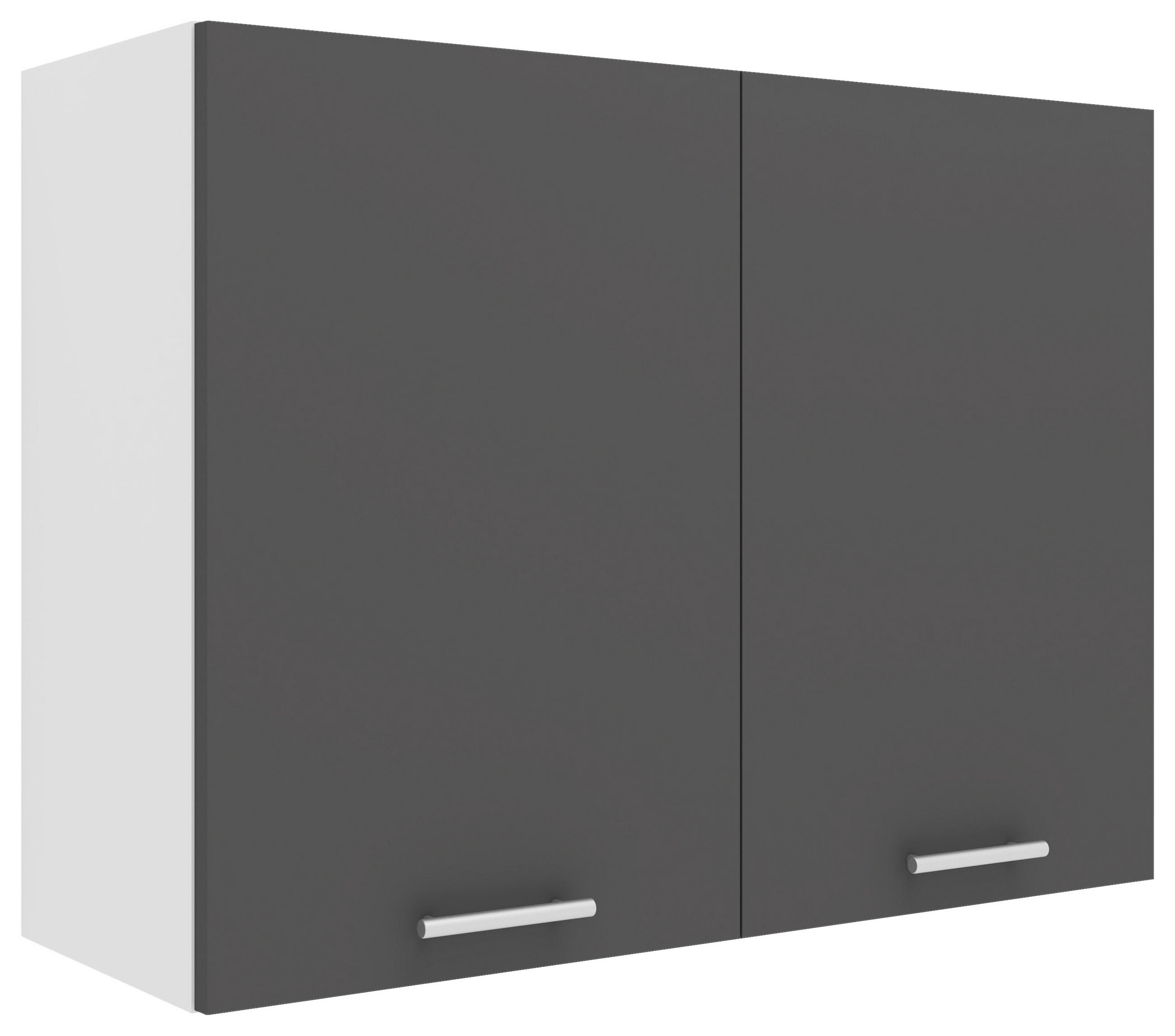 VÄGGSKÅP 80/60/31 cm  i antracit, vit  - vit/aluminiumfärg, Klassisk, metall/trämaterial (80/60/31cm) - MID.YOU