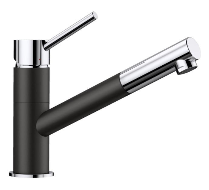 KÜCHENARMATUR 526174  - Chromfarben/Schwarz, Basics, Stein/Metall (5,5/19,1/24,6cm) - Blanco