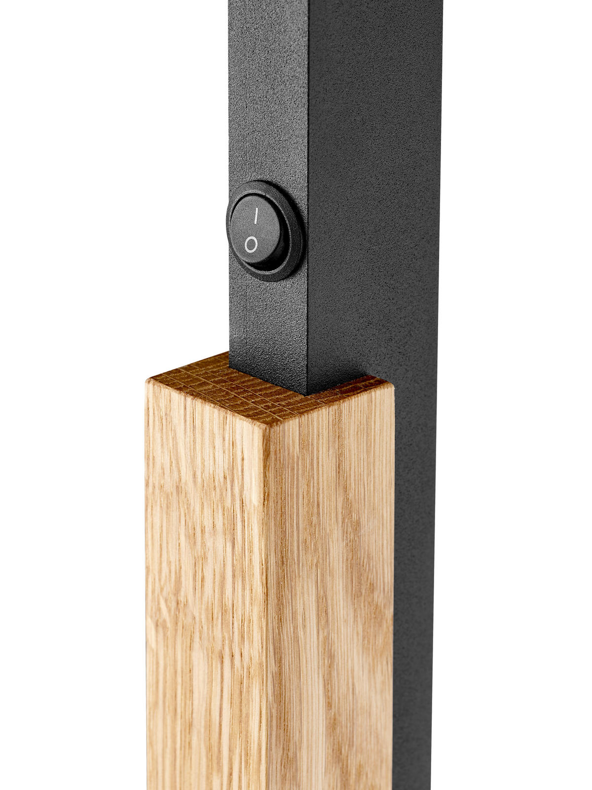 TISCHLEUCHTE Arian 23/45 cm  - Beigebraun/Schwarz, Natur, Holz/Metall (23/45cm)