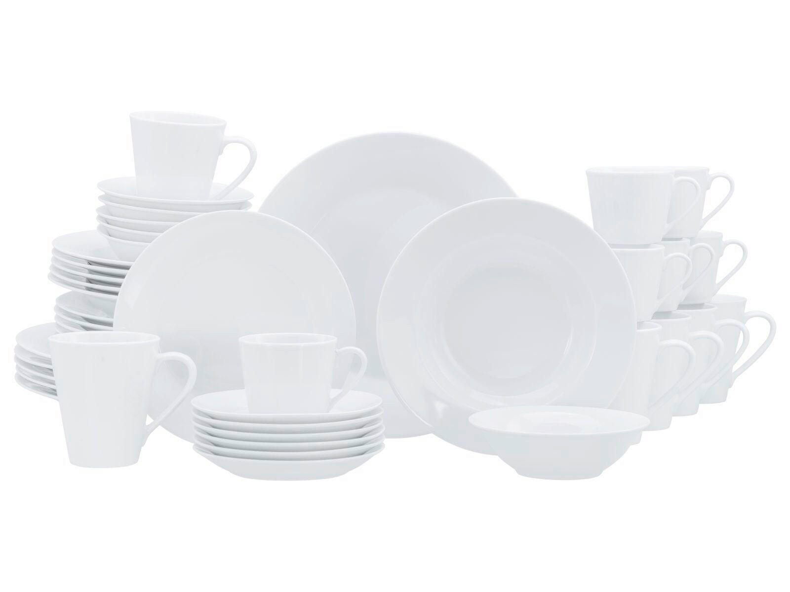 KOMPLETT SERVIS Base weiß 42 delar  - vit, Basics, keramik - Creatable