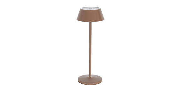 AKKU-TISCHLEUCHTE 11/30 cm - Taupe/Schwarz, Design, Kunststoff/Metall (11/30cm) - Novel