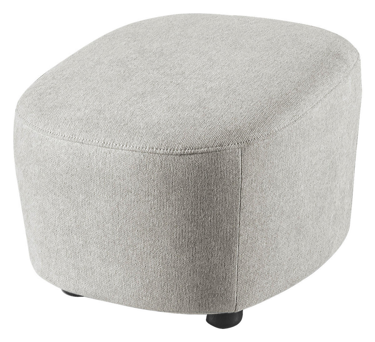 HOCKER Webstoff Hellgrau  - Hellgrau/Schwarz, Design, Kunststoff/Textil (54/41/57cm) - SetOne by Musterring
