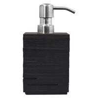 SEIFENSPENDER Metall, Kunststoff  - Schwarz, Basics, Kunststoff/Metall (8/16/8cm) - Sadena