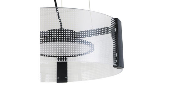 LED-HÄNGELEUCHTE 40/120 cm  - Transparent/Schwarz, Design, Kunststoff/Metall (40/120cm) - Novel