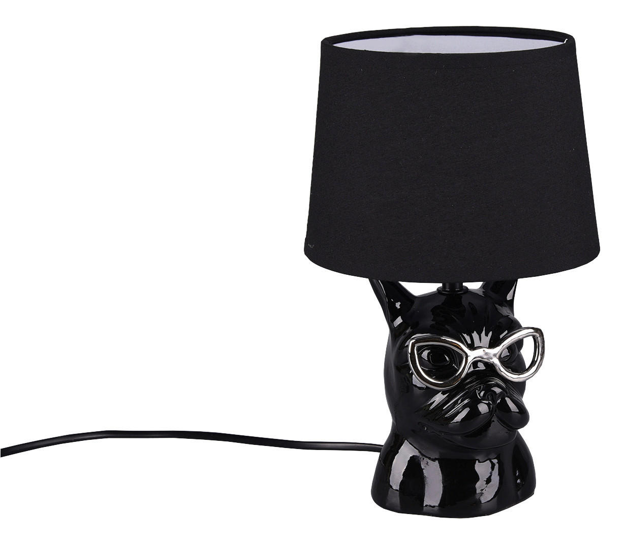 BORDSLAMPA 18/29 cm   - kromfärg/svart, Lifestyle, textil/keramik (18/29cm)