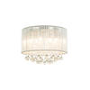 LED-DECKENLEUCHTE 40/29 cm   - Silberfarben, LIFESTYLE, Glas/Textil (40/29cm) - Globo