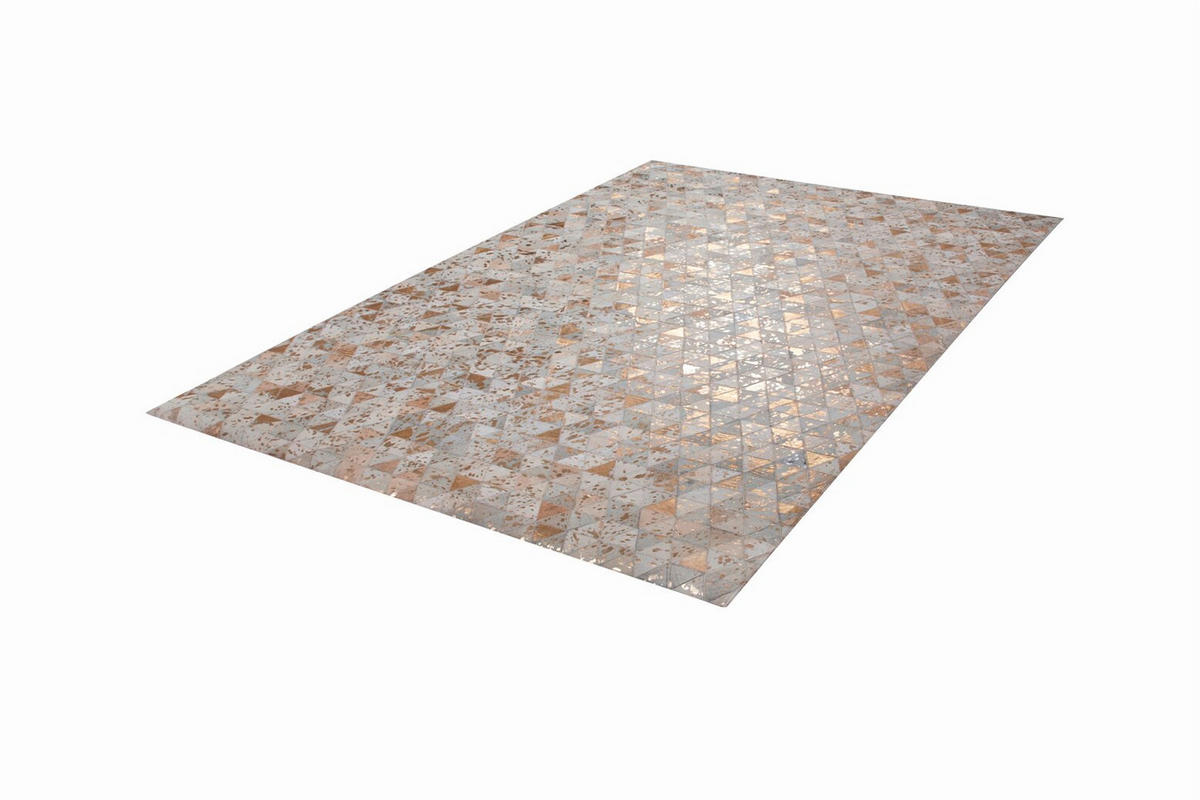 FLACHWEBETEPPICH 120/170 cm Rocket 410 Elfenbein / Gold  - Goldfarben/Creme, Konventionell, Leder/Textil (120/170cm)