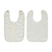 LÄTZCHEN - Gelb/Weiß, Basics, Textil (27/25,5cm) - Bebe Jou