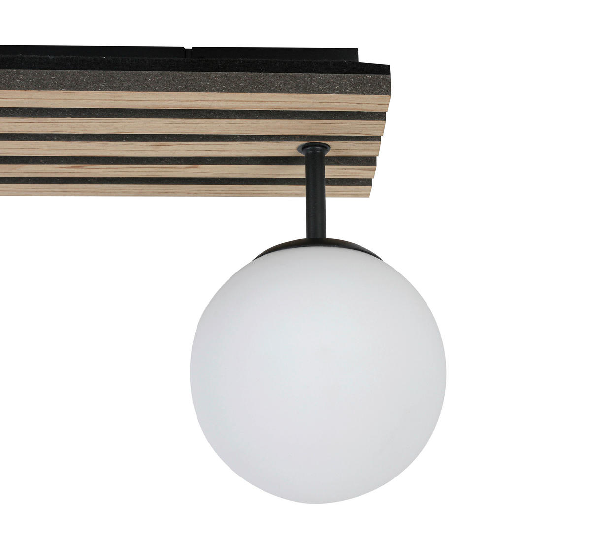 HÄNGELEUCHTE 60/18,5/35 cm   - Eichefarben/Schwarz, Trend, Glas/Holzwerkstoff (60/18,5/35cm) - Collet's Monde