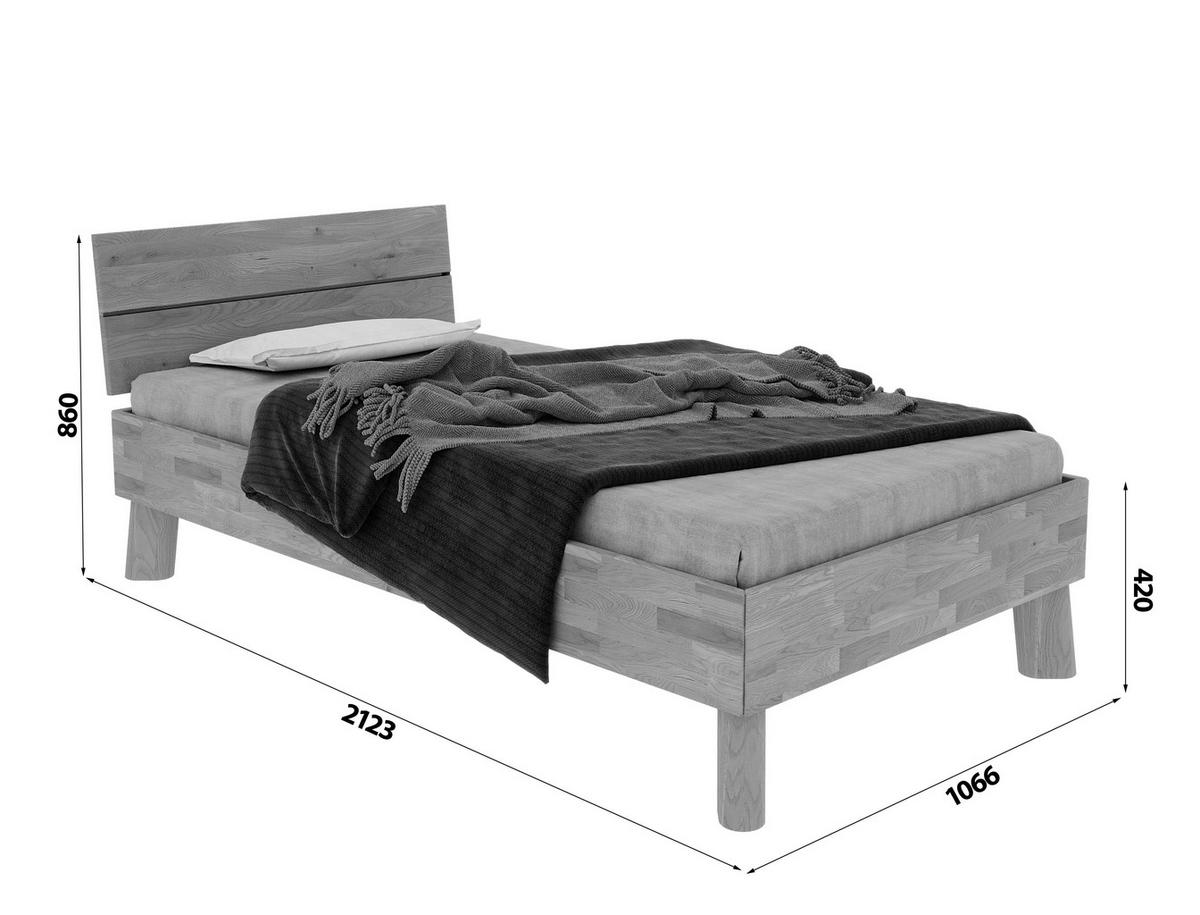 BETT 100/200 cm  in Naturfarben  - Naturfarben, MODERN, Holz (100/200cm) - MID.YOU