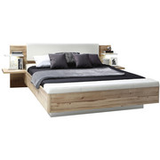 BETTANLAGE in Eichefarben, Weiß - Eichefarben/Weiß, Design, Holzwerkstoff (180/200cm) - Ti`me