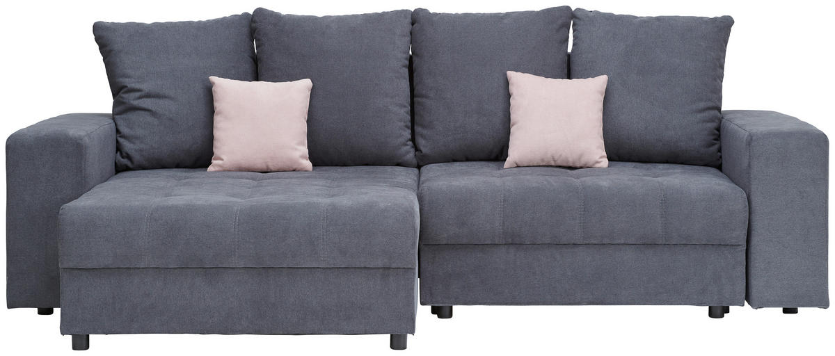 HÖRNSOFFA i flatväv mörkgrå  - mörkgrå/svart, Design, textil/plast (165/252cm) - MID.YOU