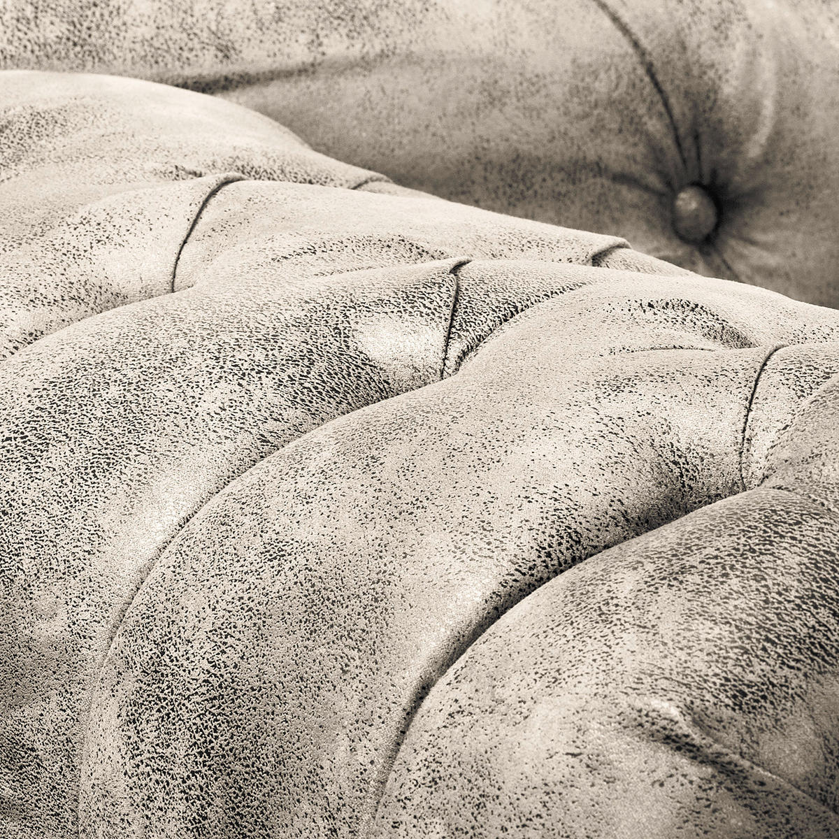 RÉCAMIERE Lederlook Hellgrau  - Hellgrau/Braun, Design, Holz/Textil (185/93/75cm) - Livetastic