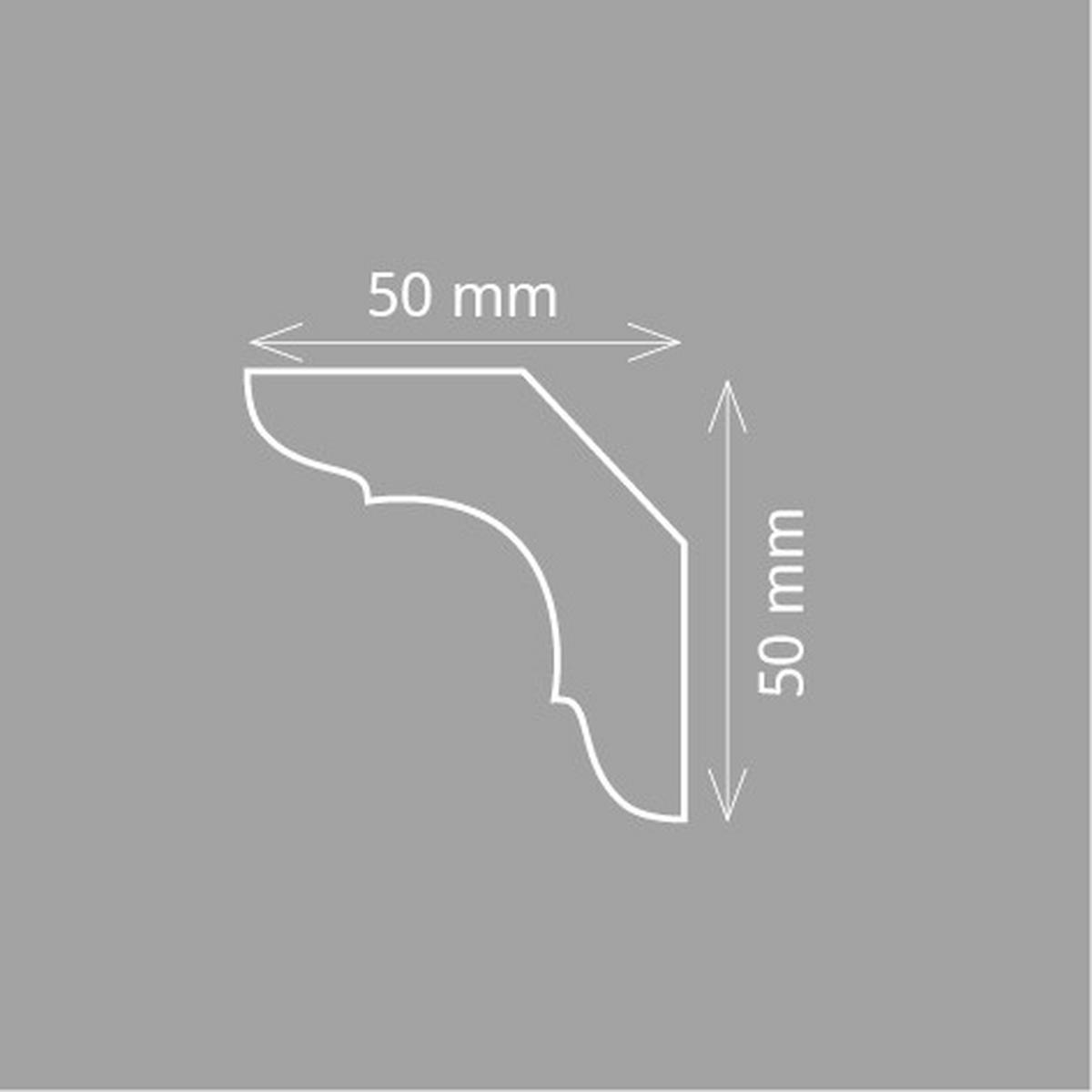 ZIERLEISTE 200/5,0/5,0 cm Weiß Kunststoff  - Weiß, Design, Kunststoff (200/5,0/5,0cm)