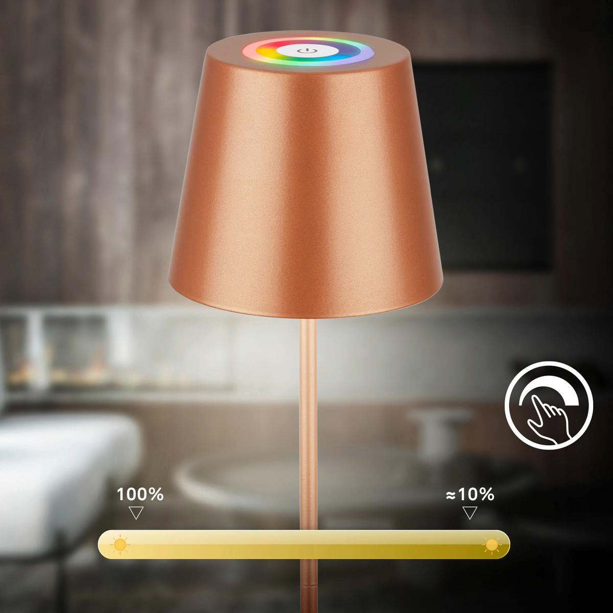 PUNJIVA STONA LAMPA - bronzana, Dizajnerski, plastika (12/36cm)