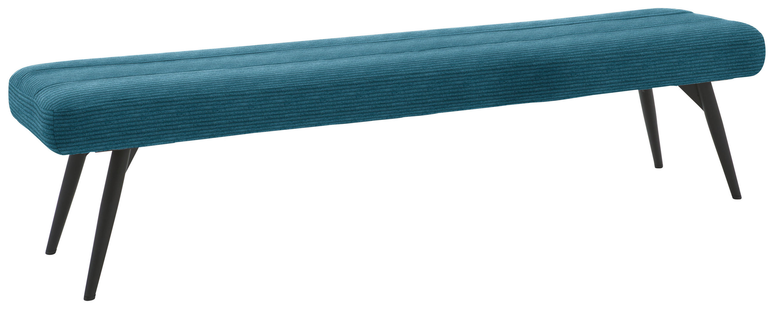 SITZBANK in Textil Petrol  - Petrol/Schwarz, Design, Textil/Metall (200/48/47cm) - Dieter Knoll