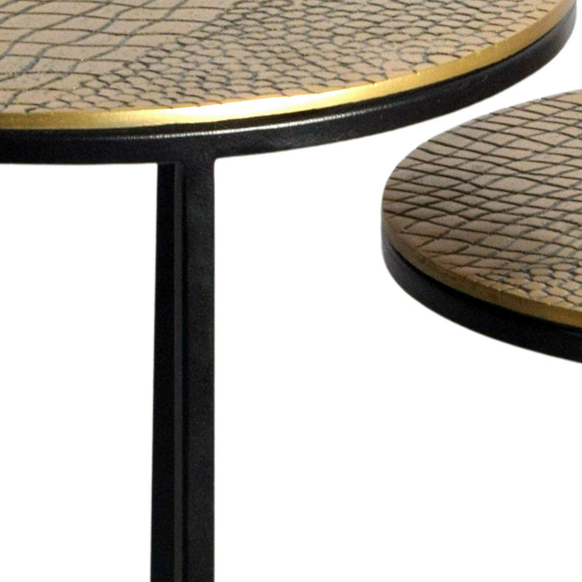 SET MIZIC, zlate barve  - zlate barve/črna, Design, kovina (40/40/48cm) - Livetastic