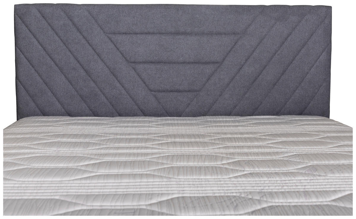 KÁRPITOZOTT ÁGY 160/200 cm  szürke  - ezüstszínű/szürke, Basics, textil/fém (160/200cm) - Cardo