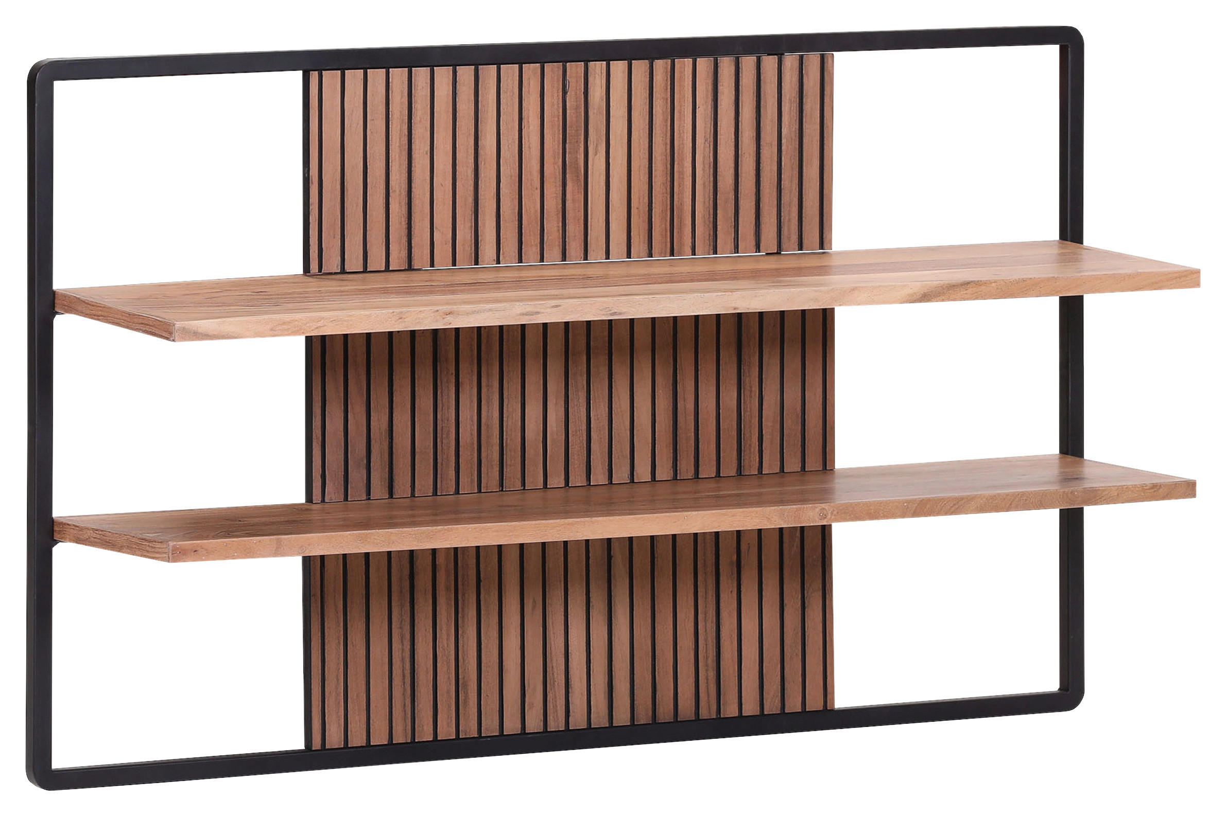WANDREGAL Schwarz, Akaziefarben  - Schwarz/Akaziefarben, LIFESTYLE, Holz/Holzwerkstoff (120/70/25cm) - Landscape