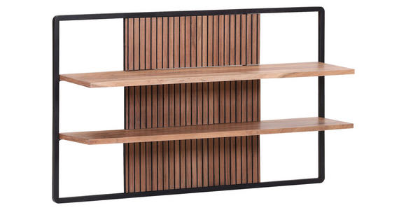 WANDREGAL  - Schwarz/Akaziefarben, LIFESTYLE, Holz/Holzwerkstoff (120/70/25cm) - Landscape