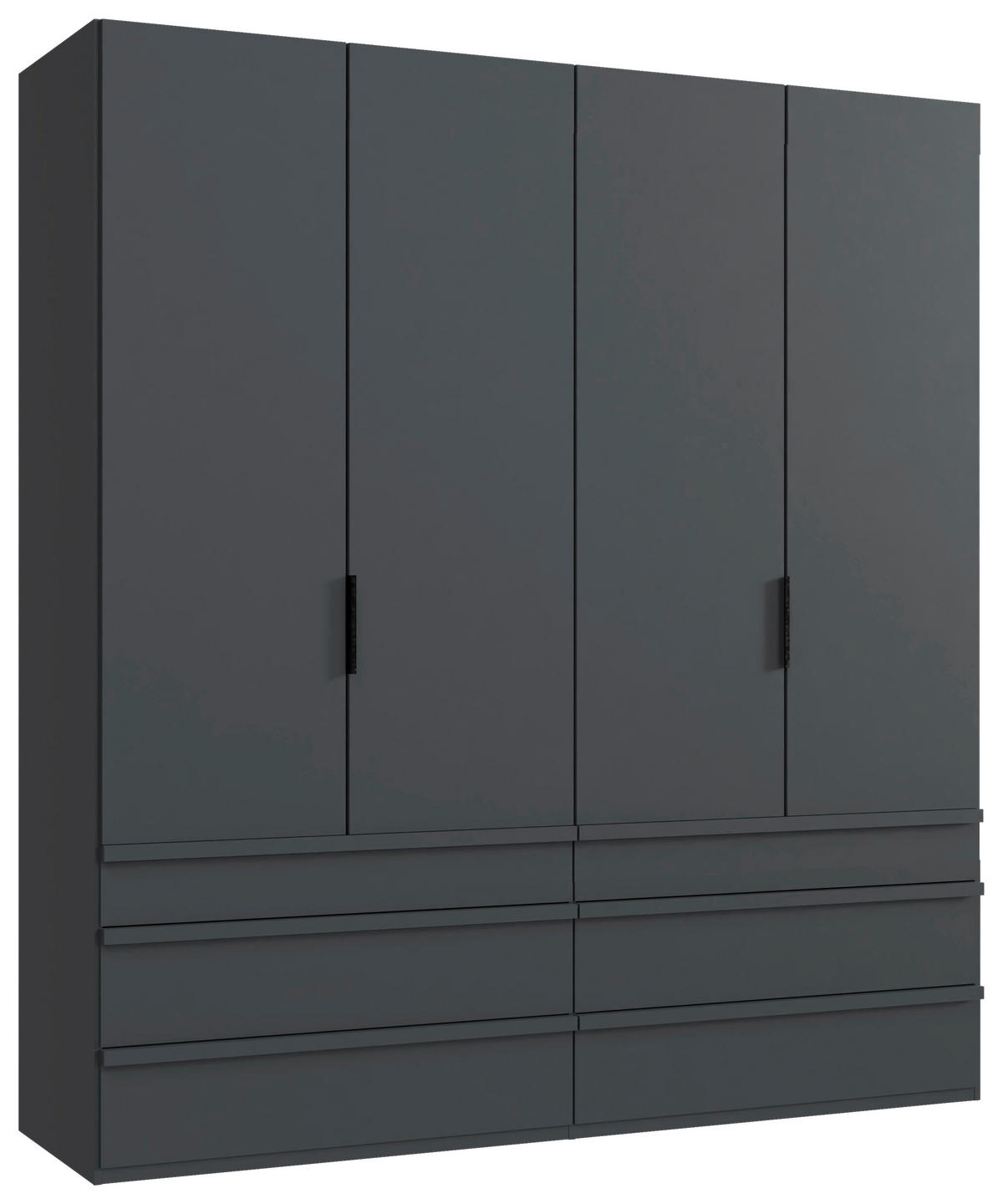 Dulap Cu Uși Pliabile, 200/216/58 cm, grafit - grafit/negru, Design, material pe bază de lemn (200/216/58cm) - Boxxx