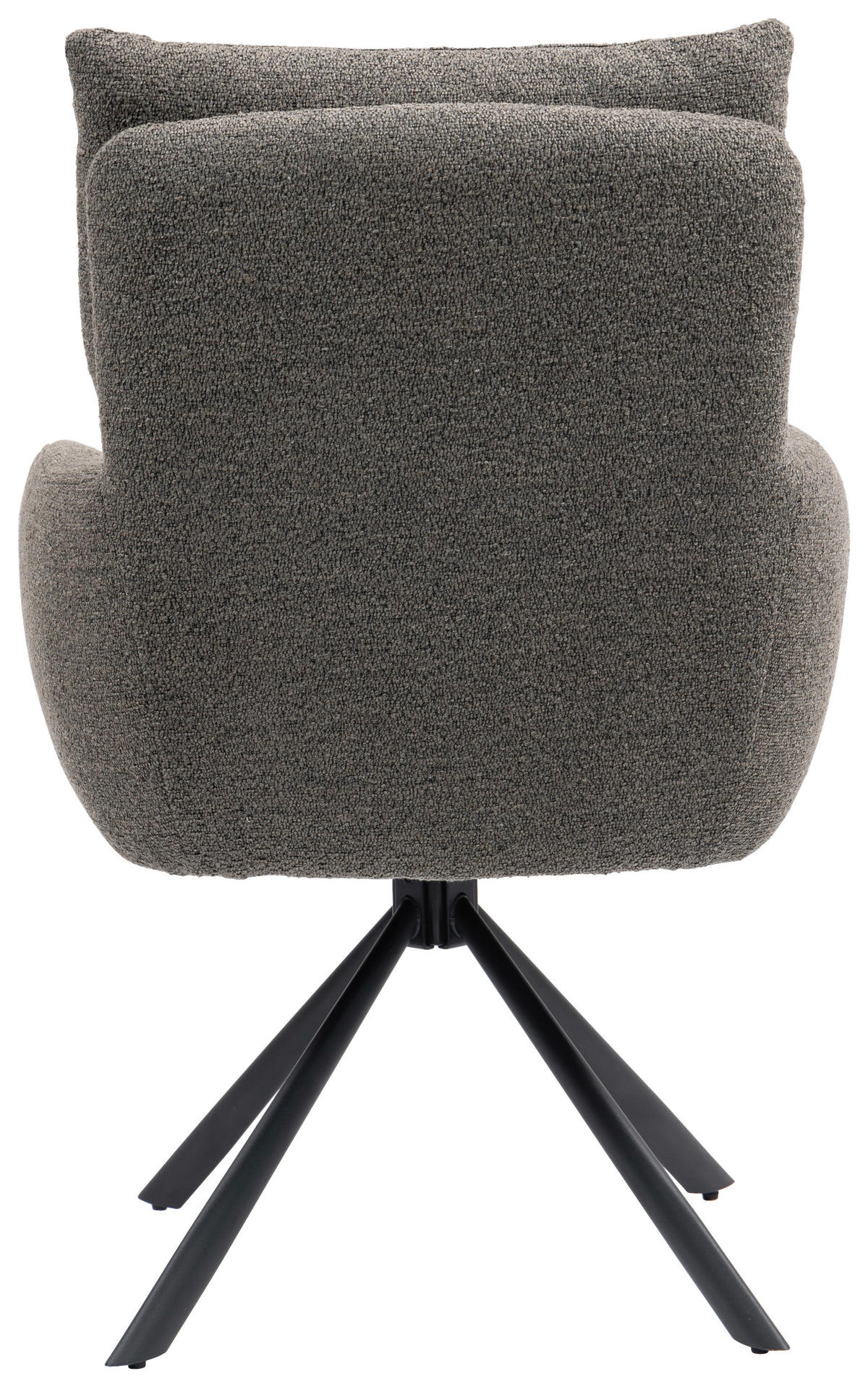 ARMLEHNSTUHL  in Eisen  - Schwarz/Braun, KONVENTIONELL, Textil/Metall (60/92/67cm) - MID.YOU