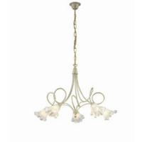 HÄNGELEUCHTE 75/113 cm  - Creme/Weiß, MODERN, Glas/Metall (75/113cm)