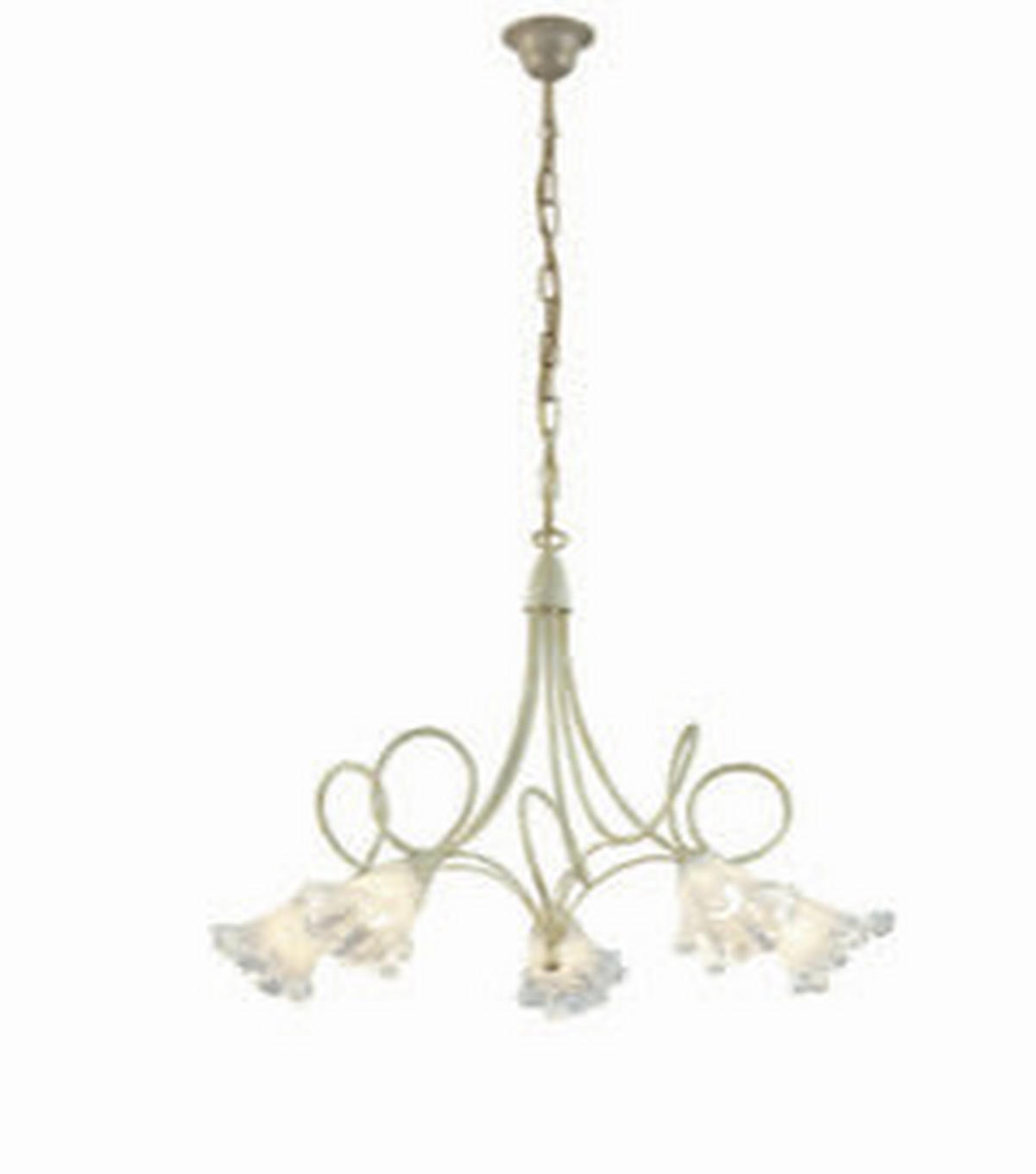 HÄNGELEUCHTE 75/113 cm  - Creme/Weiß, MODERN, Glas/Metall (75/113cm)