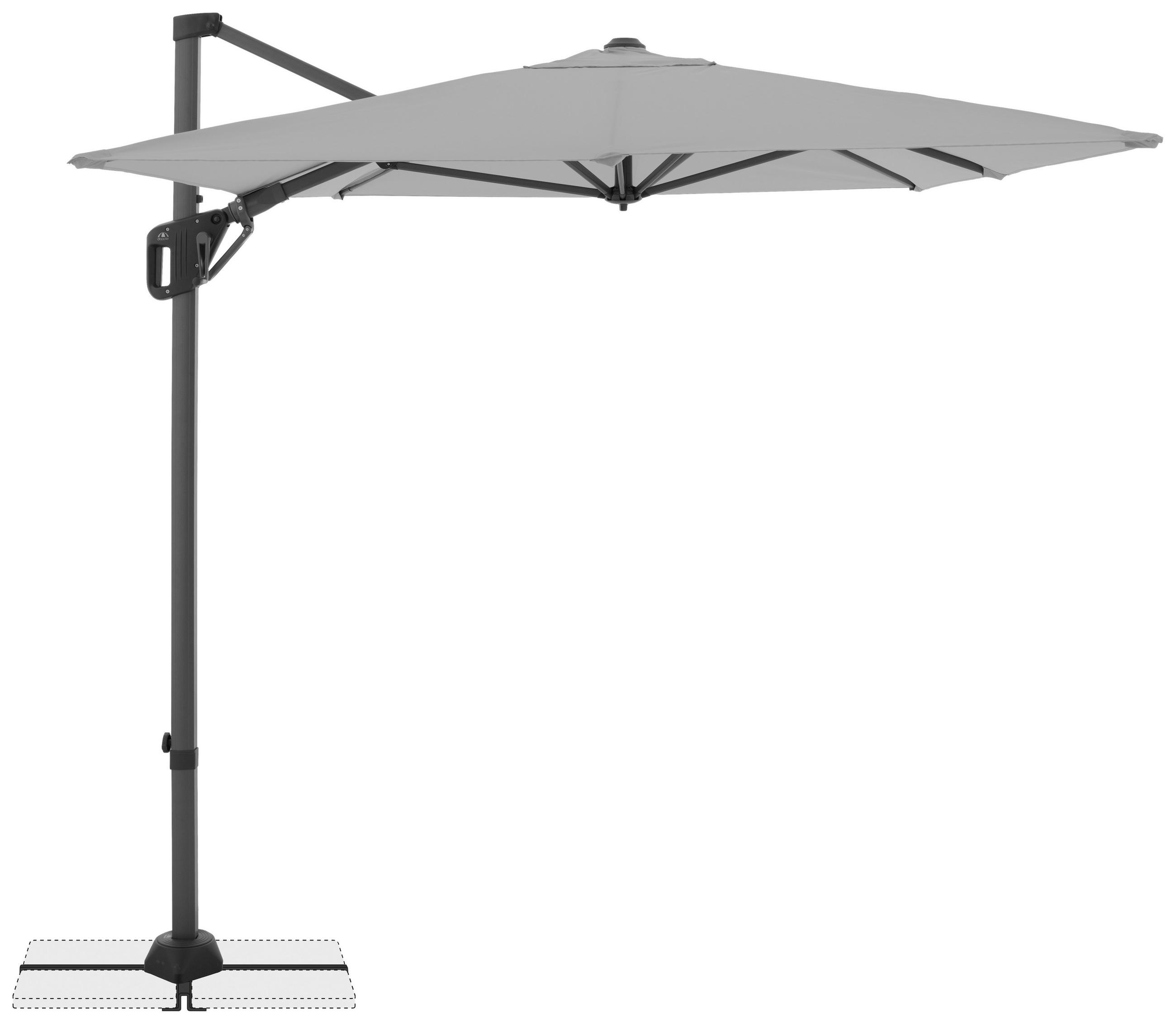 AMPELSCHIRM 200x300 cm Anthrazit, Hellgrau  - Anthrazit/Hellgrau, Design, Textil/Metall (200/300cm) - Doppler