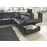 WOHNLANDSCHAFT Echtleder - Anthrazit/Alufarben, KONVENTIONELL, Leder/Metall (269/273cm) - Beldomo Premium