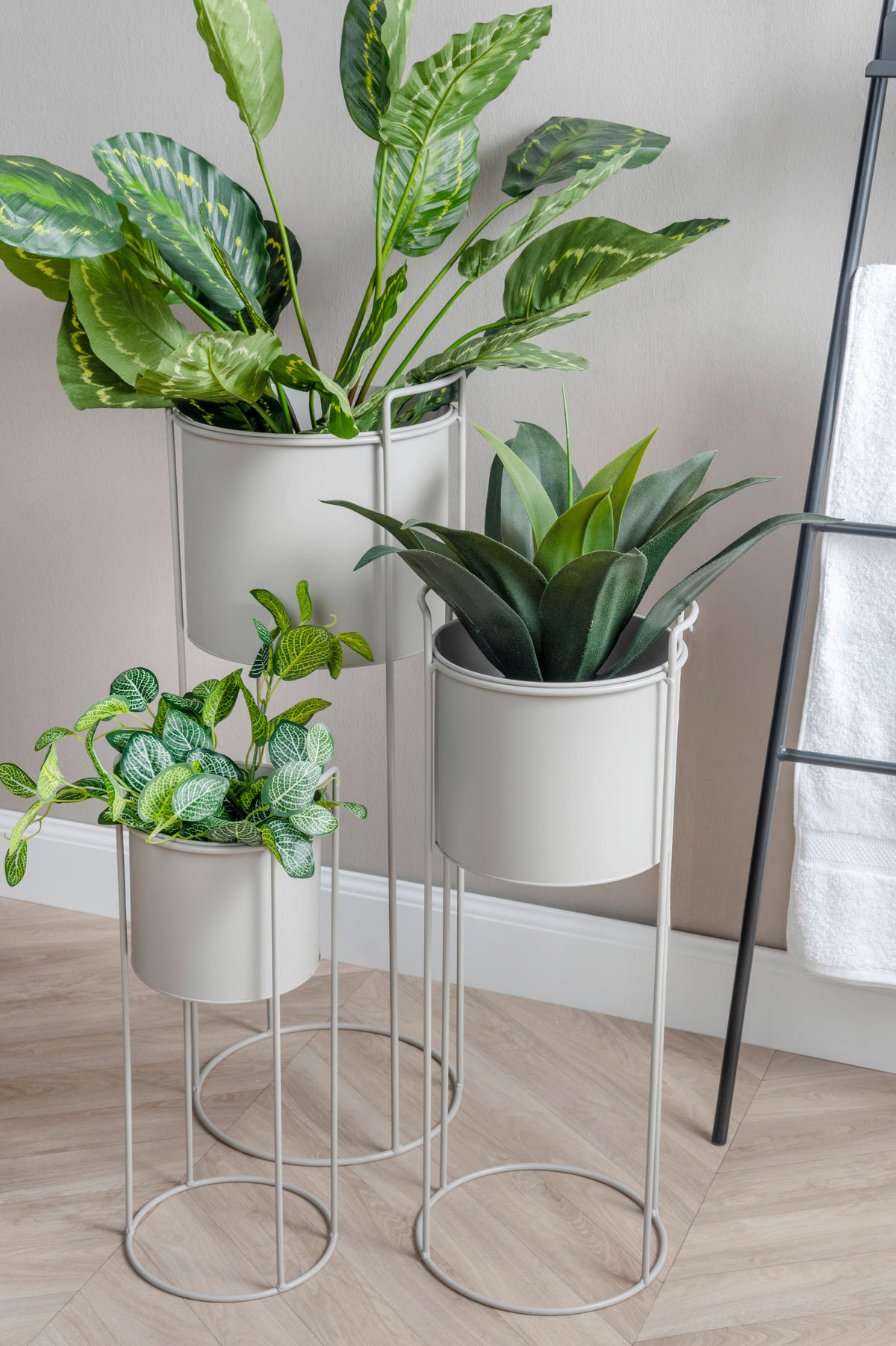 ÜBERTOPF-SET  - Hellgrau, KONVENTIONELL, Metall - Present Time