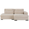 ECKSOFA in Cord Beige  - Beige/Schwarz, Design, Kunststoff/Textil (223/158cm) - Lomoco