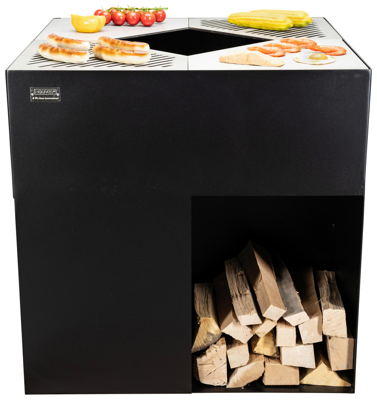 FEUERSTELLE  - Schwarz, Design, Metall (75/75/75cm) - Nouvel