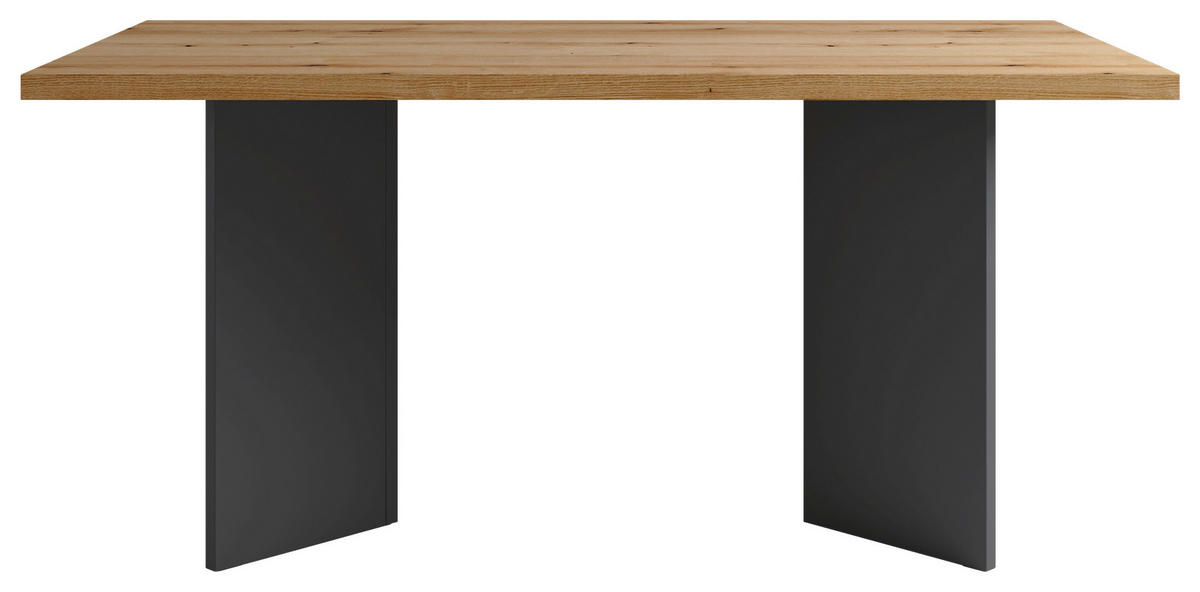 ESSTISCH rechteckig Anthrazit, Eichefarben  - Eichefarben/Anthrazit, MODERN, Holzwerkstoff (160/90/75,5cm) - MID.YOU