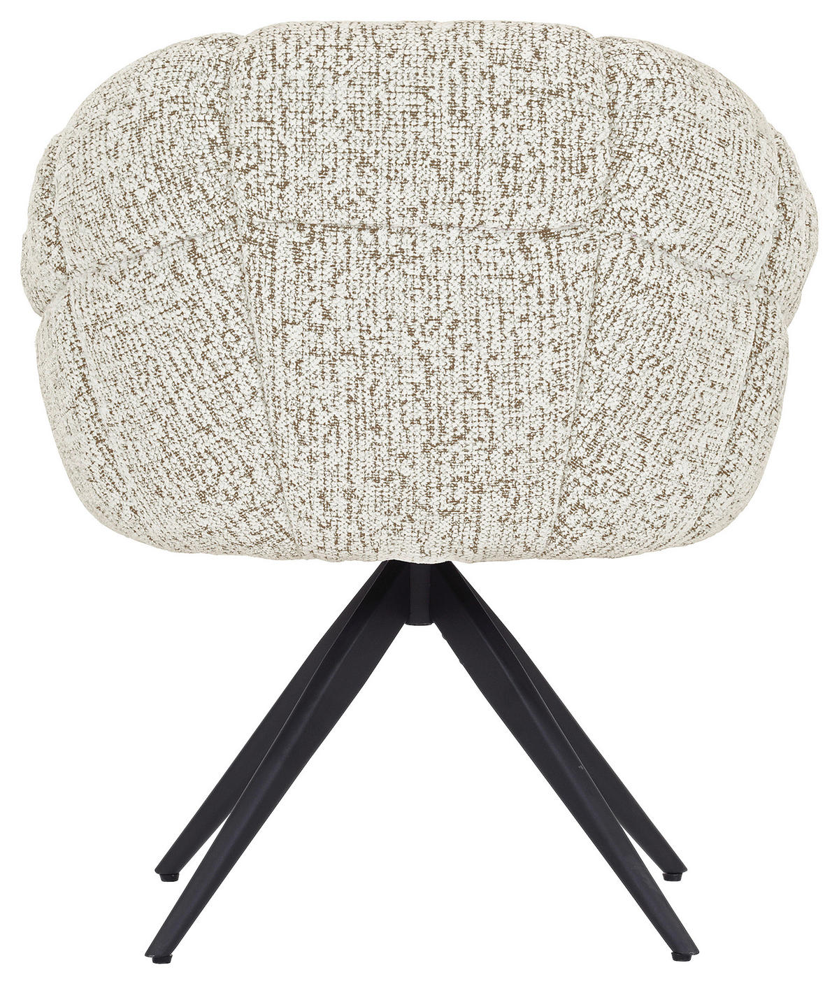 ARMLEHNSTUHL  Sitzfläche 360° drehbar Chenille  - Beige/Schwarz, Design, Textil/Metall (70/84/64cm) - Novel