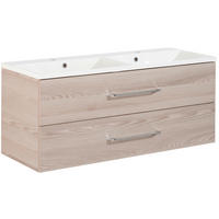 WASCHTISCHKOMBI 120,0 cm  - Eschefarben/Weiß, MODERN, Holzwerkstoff/Kunststoff (120,0cm) - MID.YOU