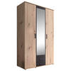 DREHTÜRENSCHRANK 120/196/53,5 cm 3-türig Anthrazit, Eichefarben  - Eichefarben/Anthrazit, Basics, Glas/Holzwerkstoff (120/196/53,5cm) - MID.YOU