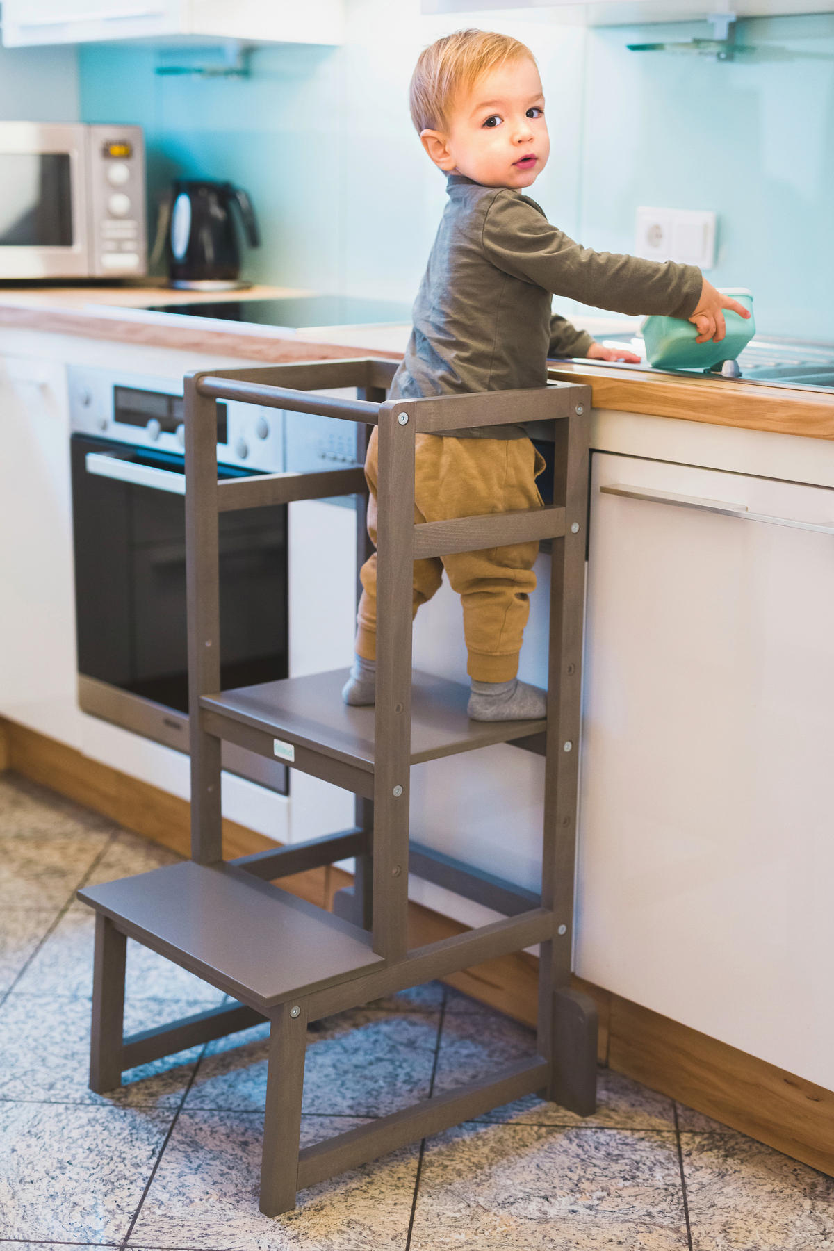 LERNTURM Vista  - Grau, Basics, Holz (90/40/46cm) - Fillikid