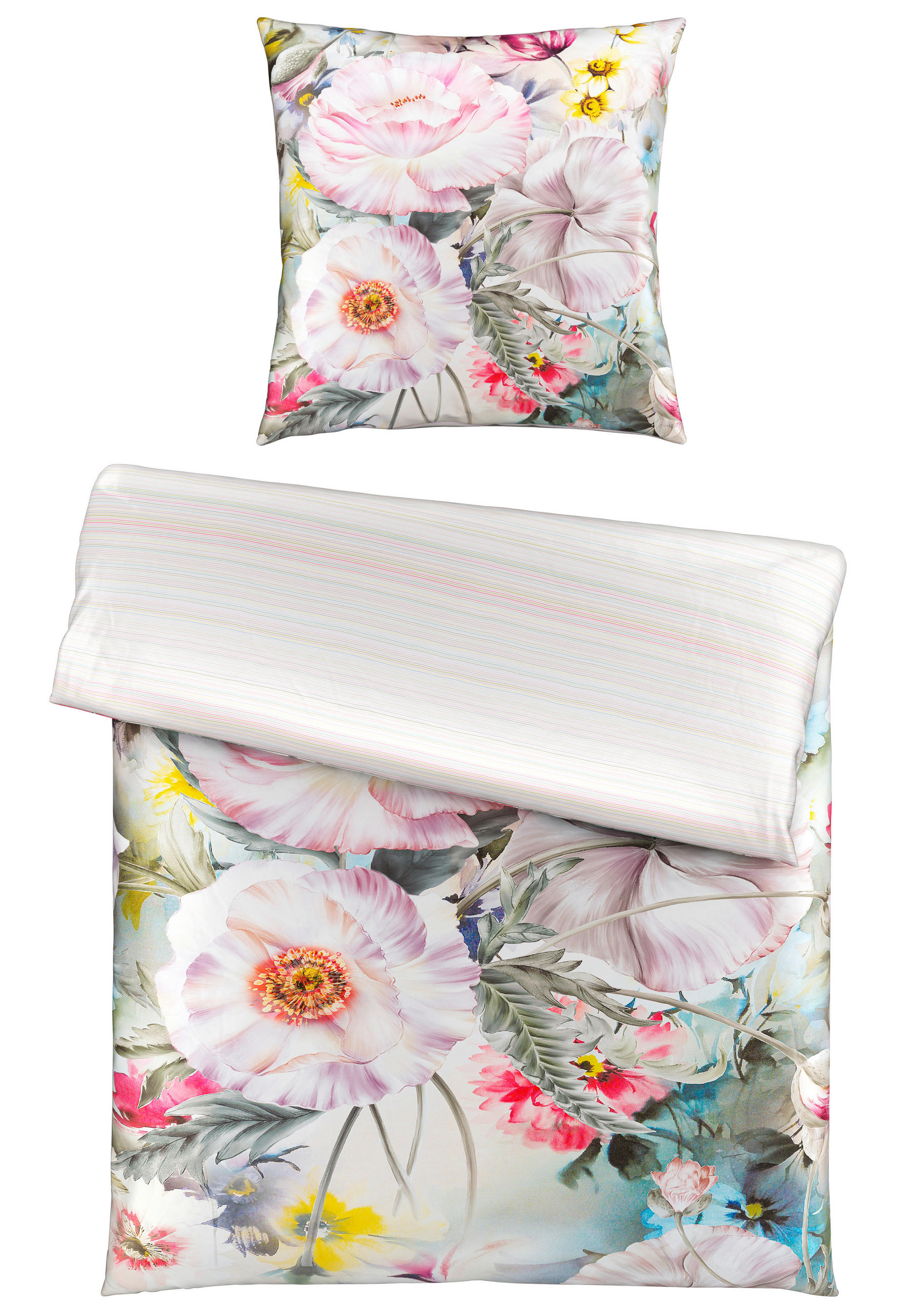 WENDEBETTWÄSCHE 155/220 cm Satin  - Weiß, KONVENTIONELL, Textil (155/220cm) - Esposa