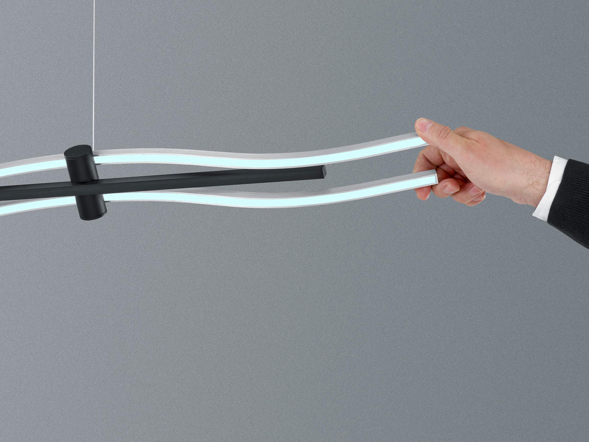 LED-HÄNGELEUCHTE 125/7/140 cm  - Schwarz, Basics, Metall (125/7/140cm) - BOPP