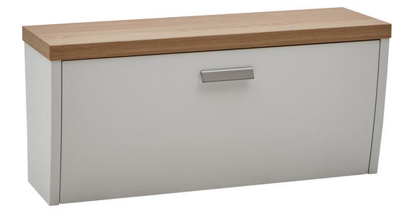 HÄNGEELEMENT in Weiß, Eichefarben - Eichefarben/Silberfarben, Design, Holz/Holzwerkstoff (92/42/31cm) - Dieter Knoll