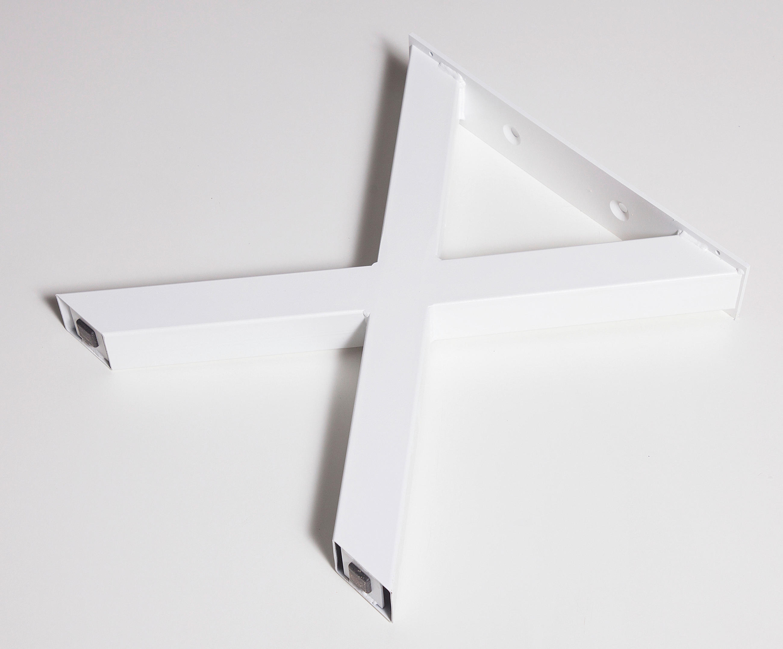 Bankgestell Stahl Weiß BxH: 40x42 cm, X-Form