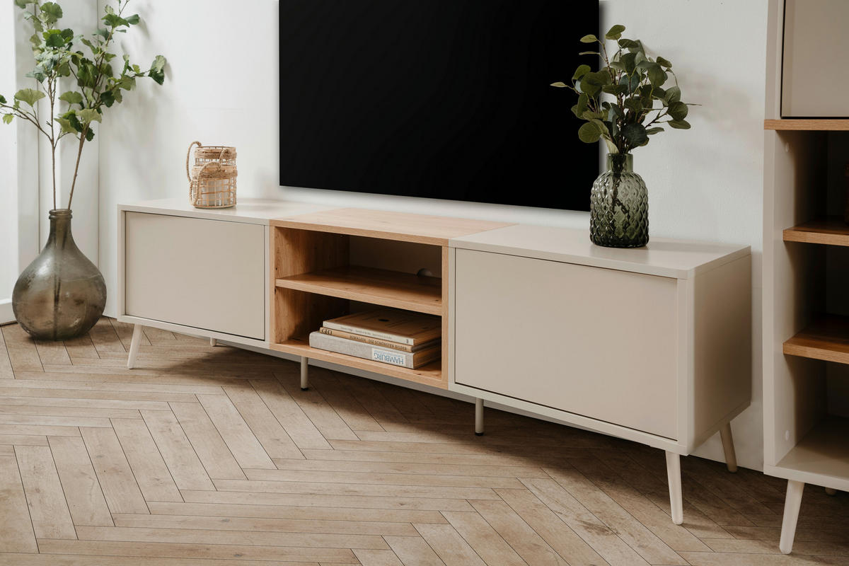 LOWBOARD  175/50/37,5 cm  stehend  - Sandfarben/Eiche Artisan, Design, Holzwerkstoff/Kunststoff (175/50/37,5cm) - MID.YOU