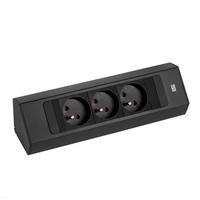 STECKDOSENELEMENT - Schwarz, Basics, Kunststoff (23,5/7,82/7,8cm) - HKT