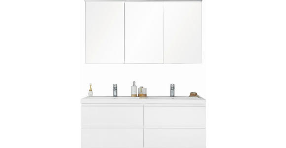 BADEZIMMER  in 140 cm  - Weiß, Design, Glas/Holz (140cm) - Novel