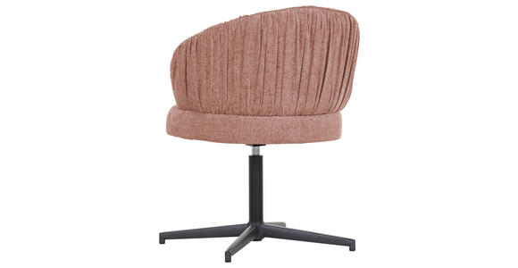 STUHL - Schwarz/Rosa, Design, Textil/Metall (63/82/65cm) - Novel