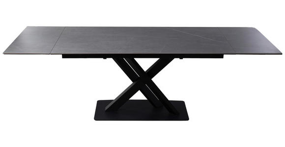 ESSTISCH in Metall, Glas, Keramik 160-240/90/76 cm - Anthrazit/Schwarz, Design, Glas/Keramik (160-240/90/76cm) - Novel