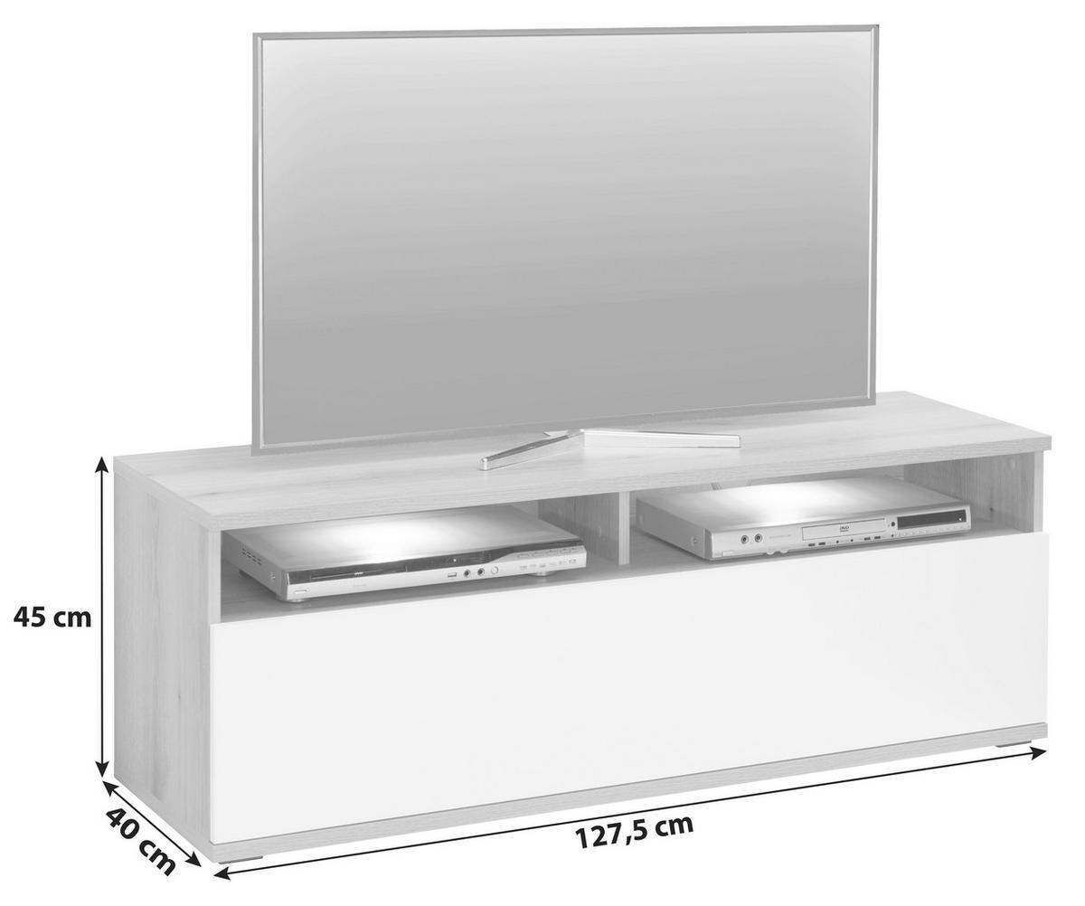 Comodă Tv 127,5/46/40 cm  - Modern, plastic/material pe bază de lemn (127,5/46/40cm) - Carryhome