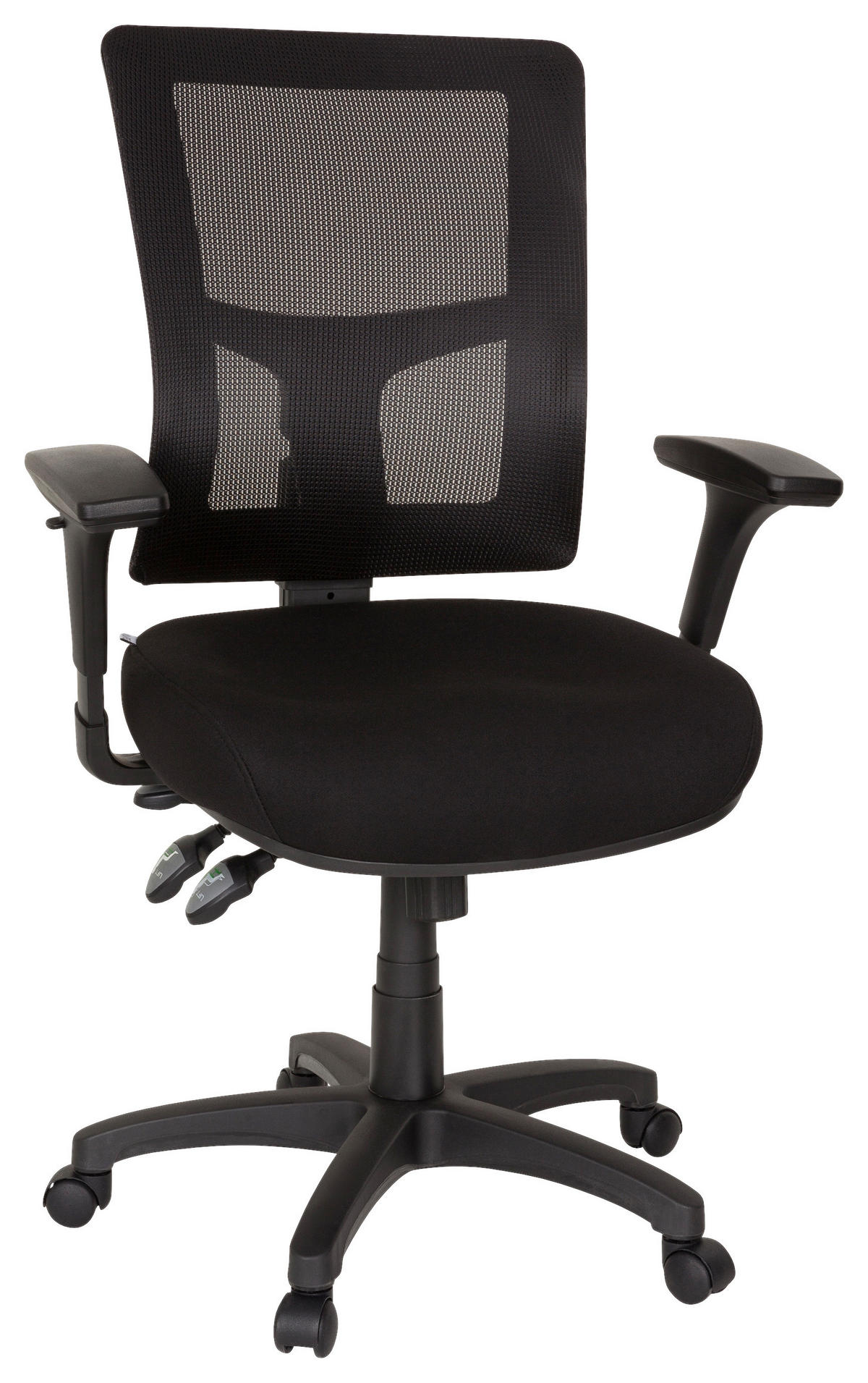 OTOČNÁ ŽIDLE, síťovina, plochá tkanina, černá - černá, Moderní, textil/plast (71/116/62cm) - MID.YOU